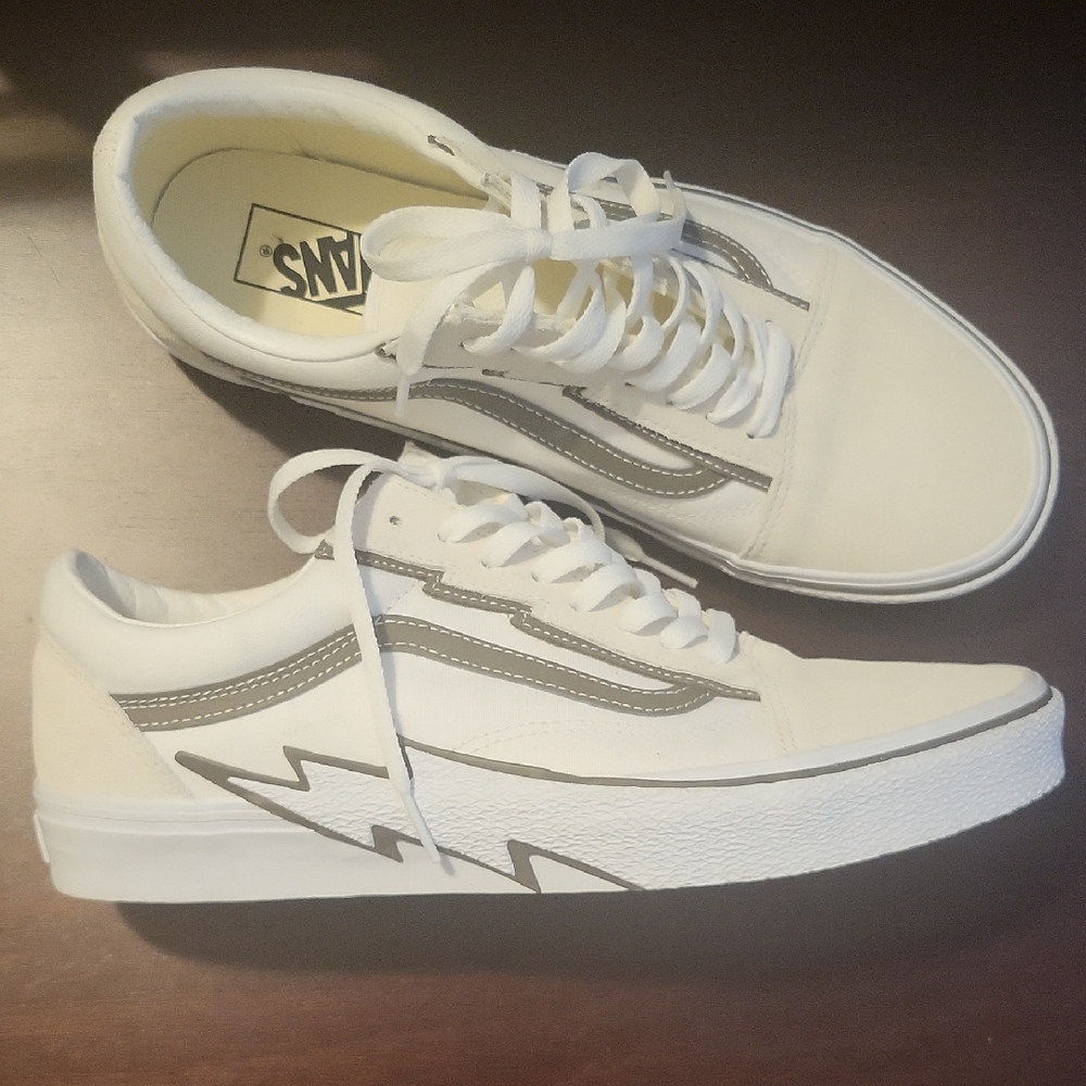 Vans White and Gray Men's Sneakers
